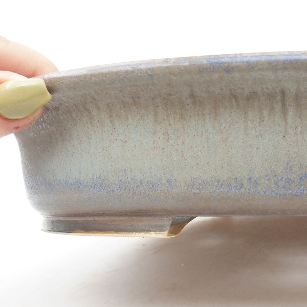 Keramik-Bonsaischale 23,5 x 21 x 5 cm, Farbe blau