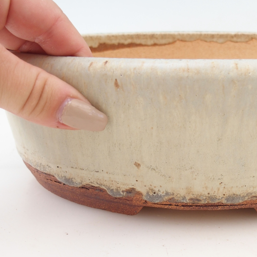 Bonsaischale 24 x 19 x 8 cm , Farbe beige