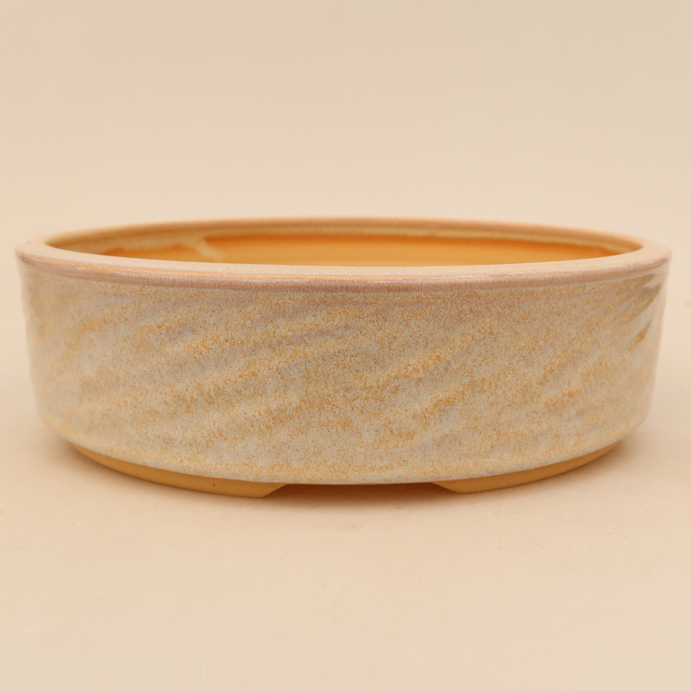 Keramik-Bonsai-Schale, 23 x 23 x 6,5 cm, Farbe: Beige