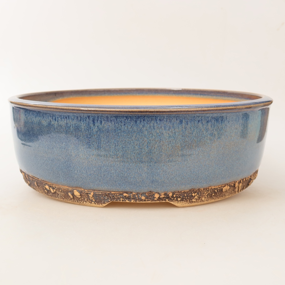 Keramik-Bonsai-Schale 27,5 x 27,5 x 8,5 cm, Farbe: Blau