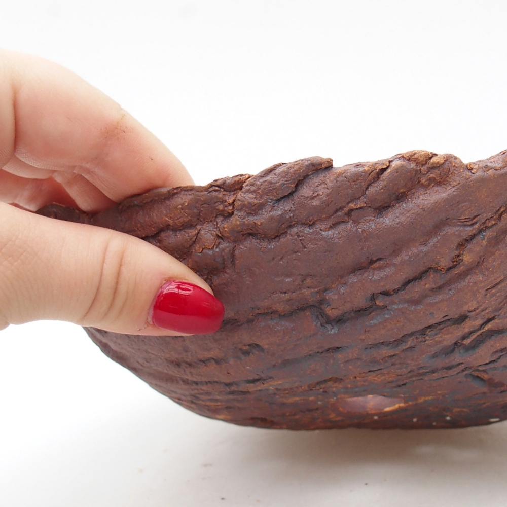 Keramikschale 20 x 15 x 6 cm , Farbe braun