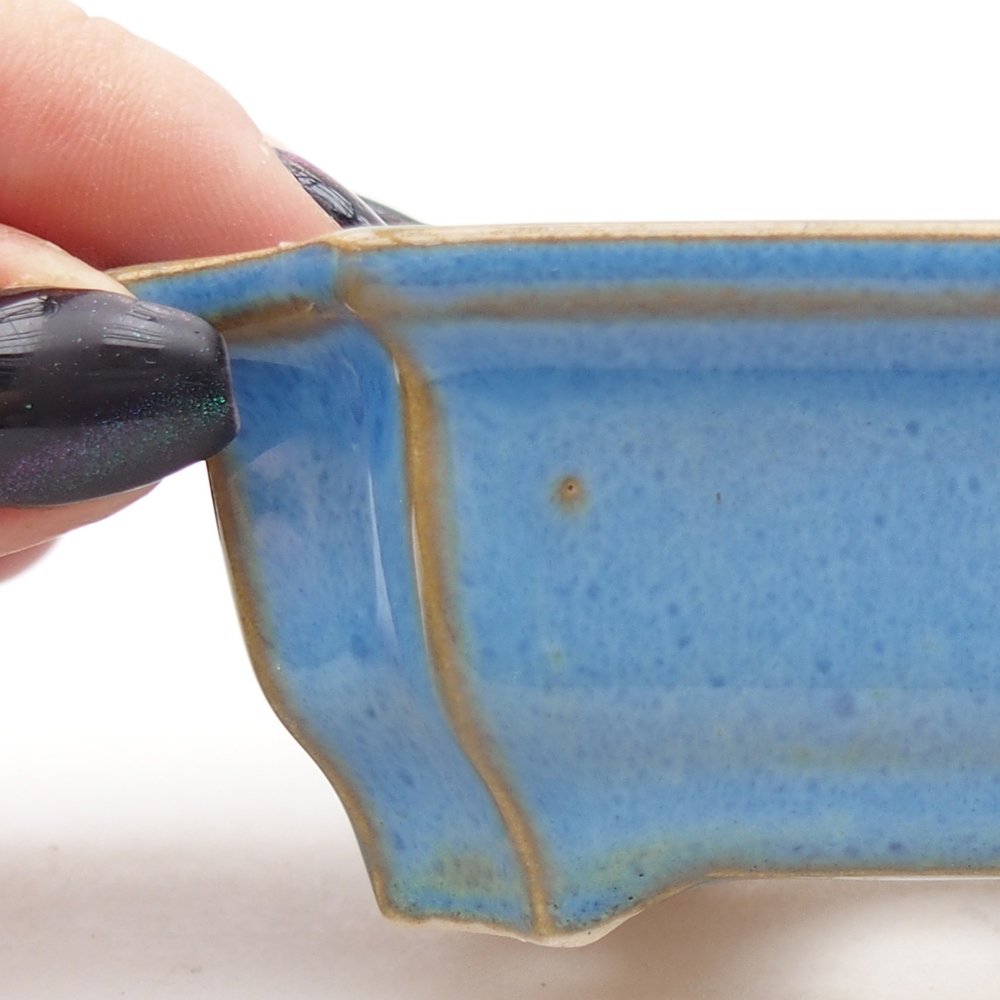 Mini-Bonsaischale 9 x 6,5 x 3,5 cm, Farbe blau