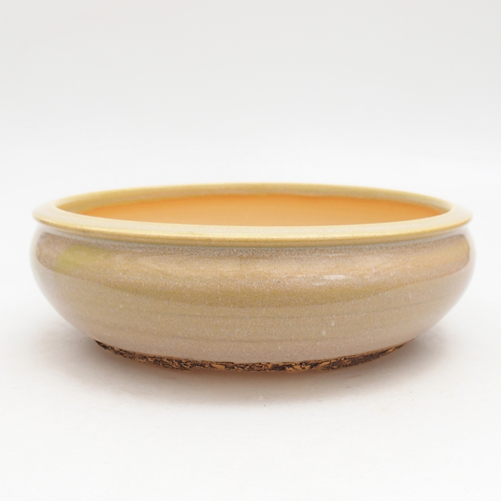 Keramik-Bonsai-Schale 18,5 x 18,5 x 5,5 cm, Farbe grün