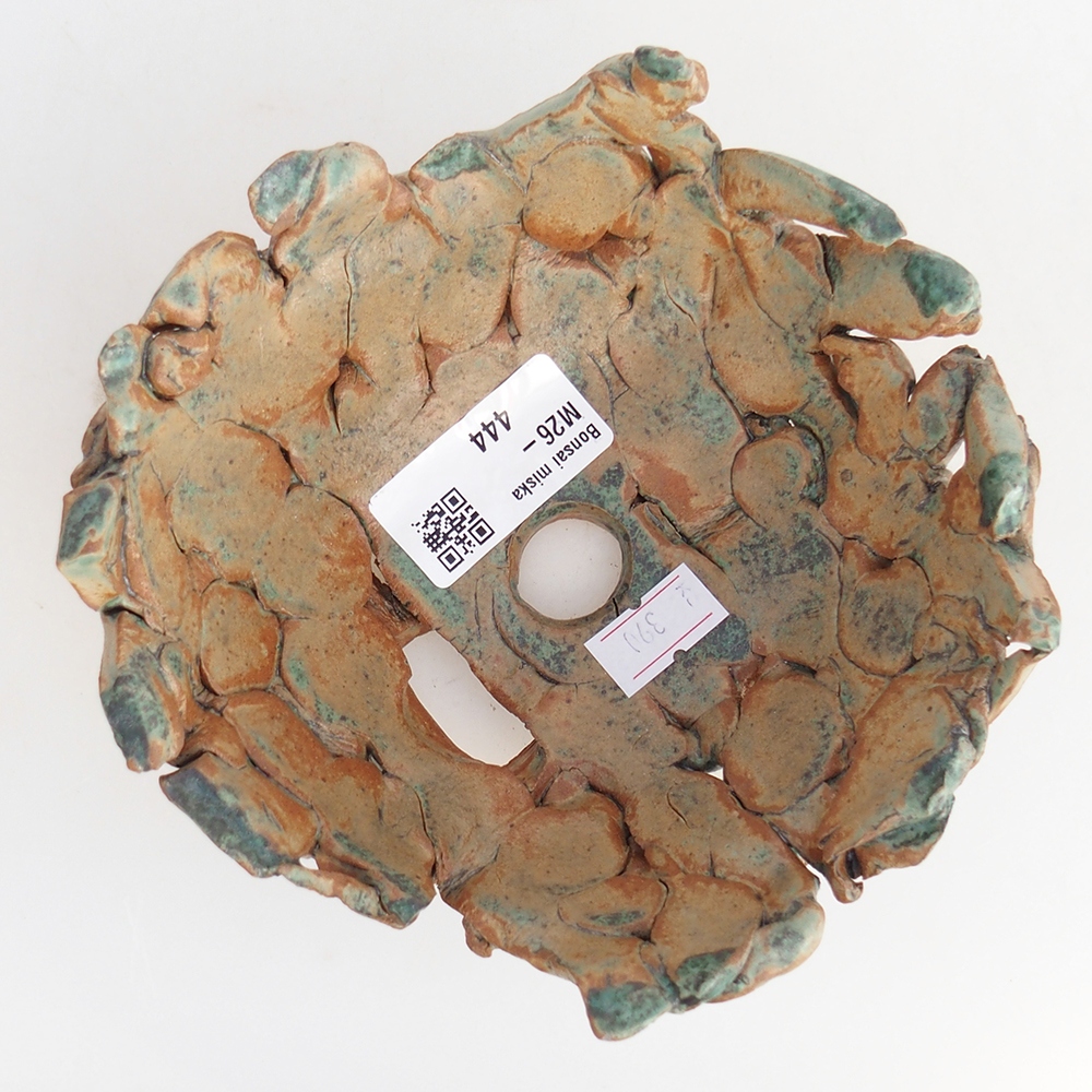 Keramikschale 14 x 14 x 6,5 cm , Farbe grün