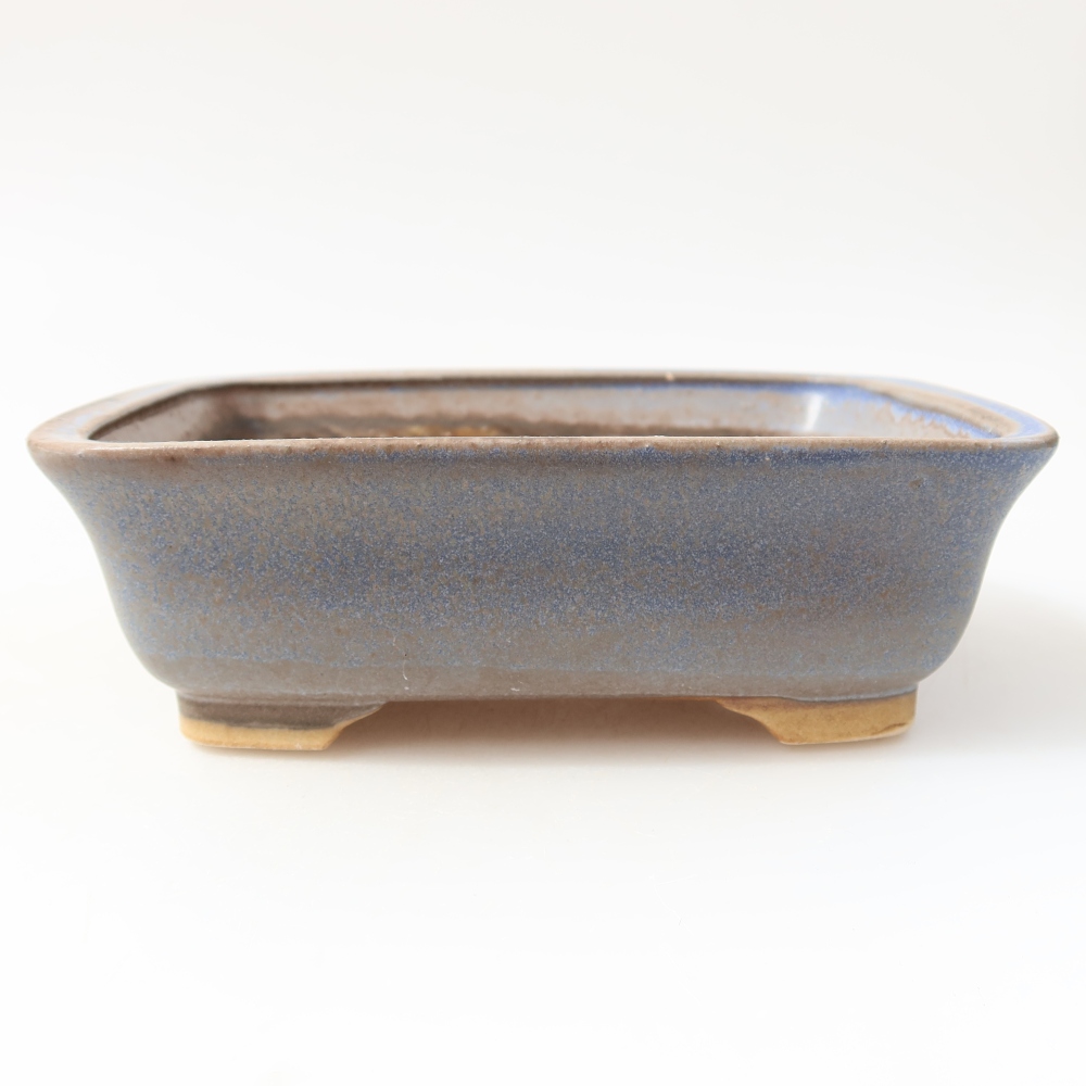 Keramik-Bonsai-Schale, 15 × 13 × 4,5 cm, Farbe: Blau