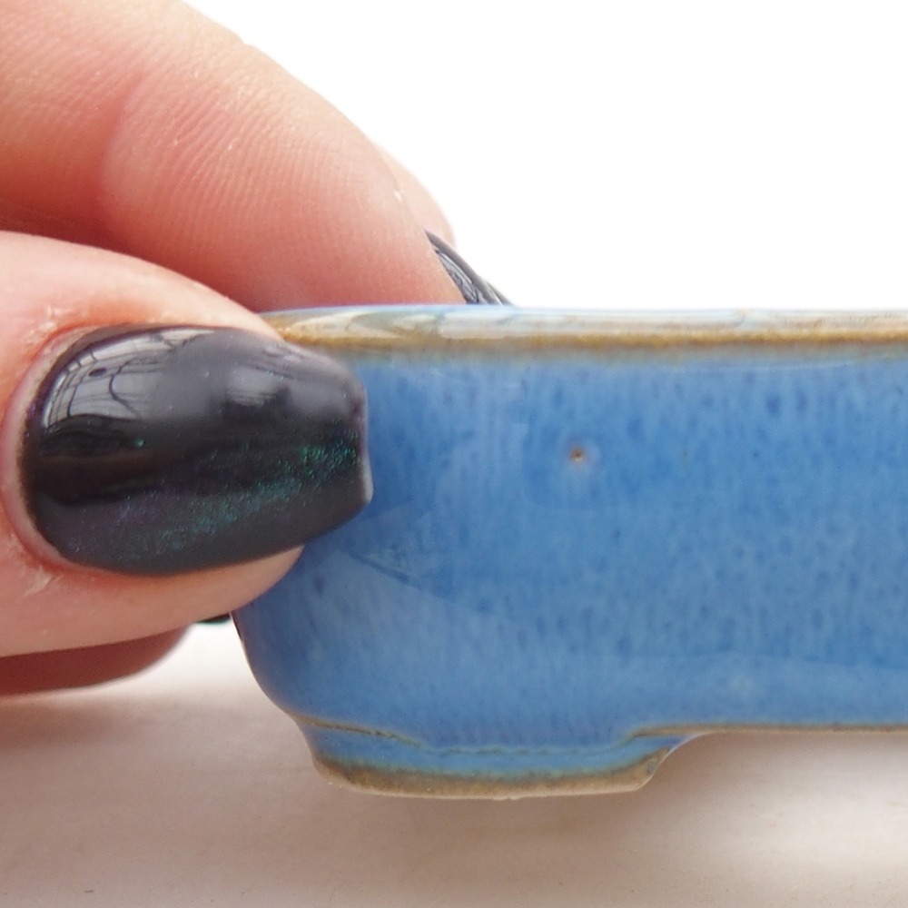 Mini-Bonsaischale 7 x 6 x 2,5 cm, Farbe blau