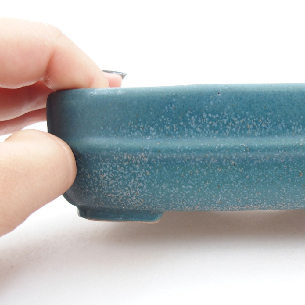 Keramik-Bonsaischale 14 x 12 x 4,5 cm, Farbe blau
