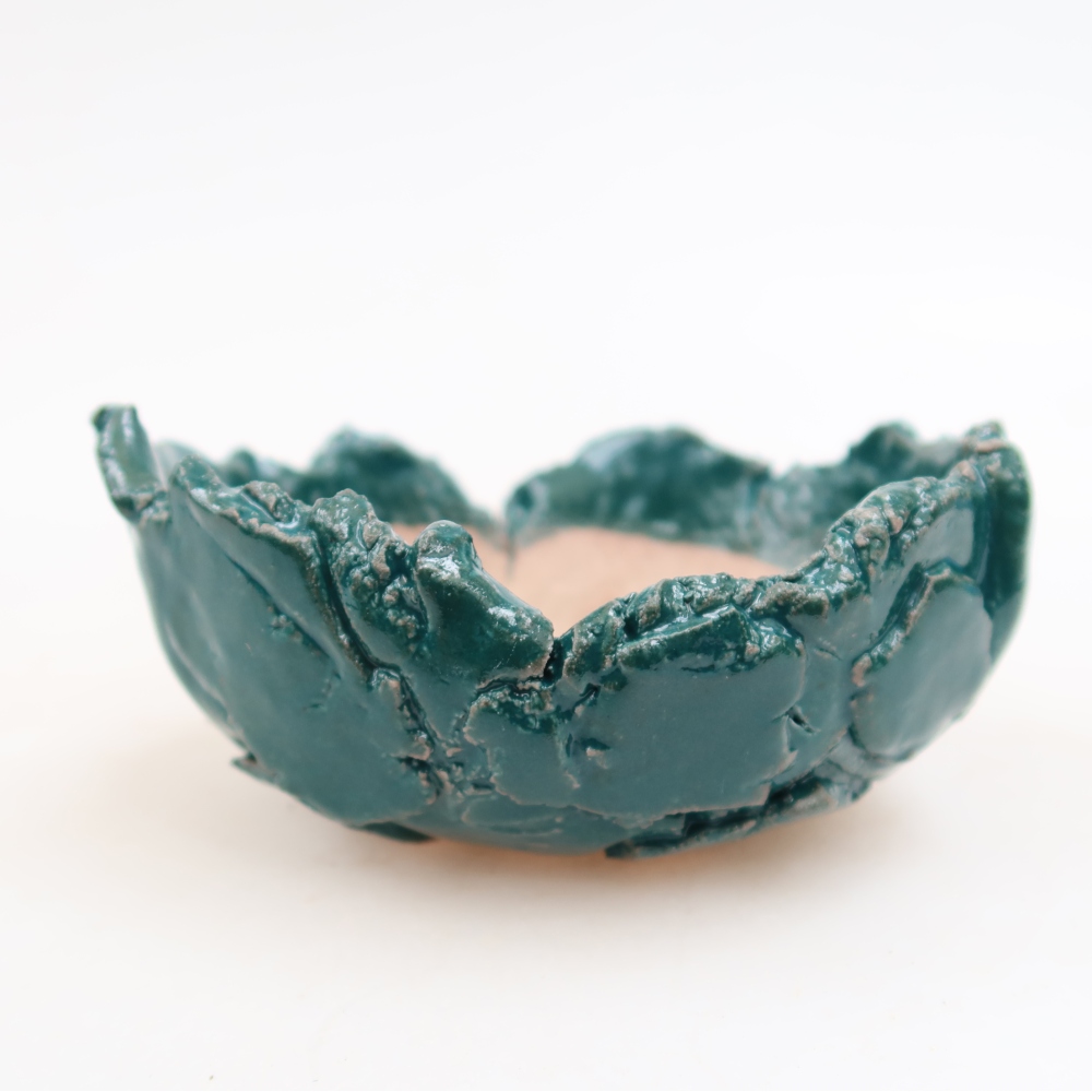 Keramikschale  10,5 x 10 x 5,5 cm, Farbe: grün