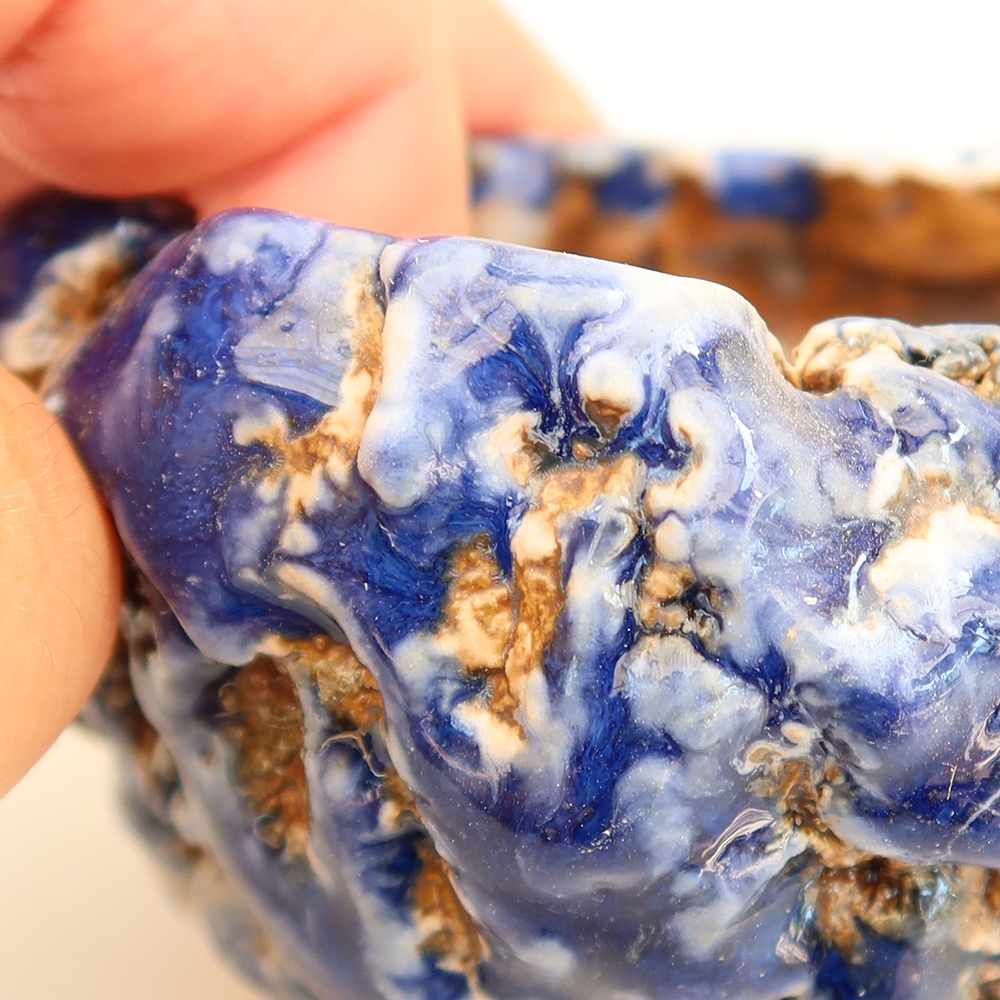 Keramikschale  6 x 6 x 4,5 cm, Farbe: Blau