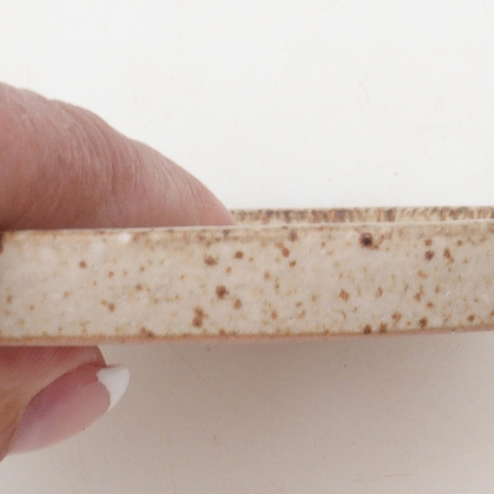 Bonsai-Schale rund D6-L – 13,5 × 13,5 × 1 cm – beige