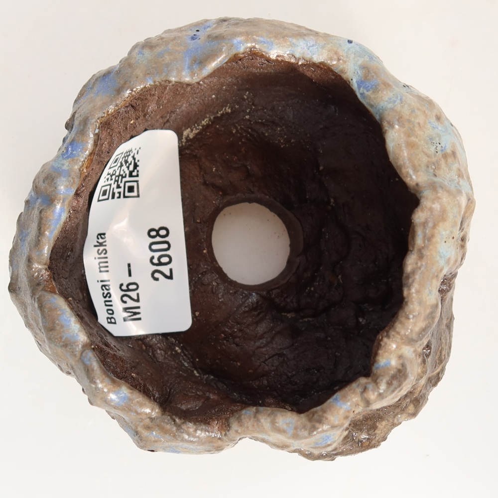 Keramikschale  7 x 7 x 5 cm, Farbe: blau-braun