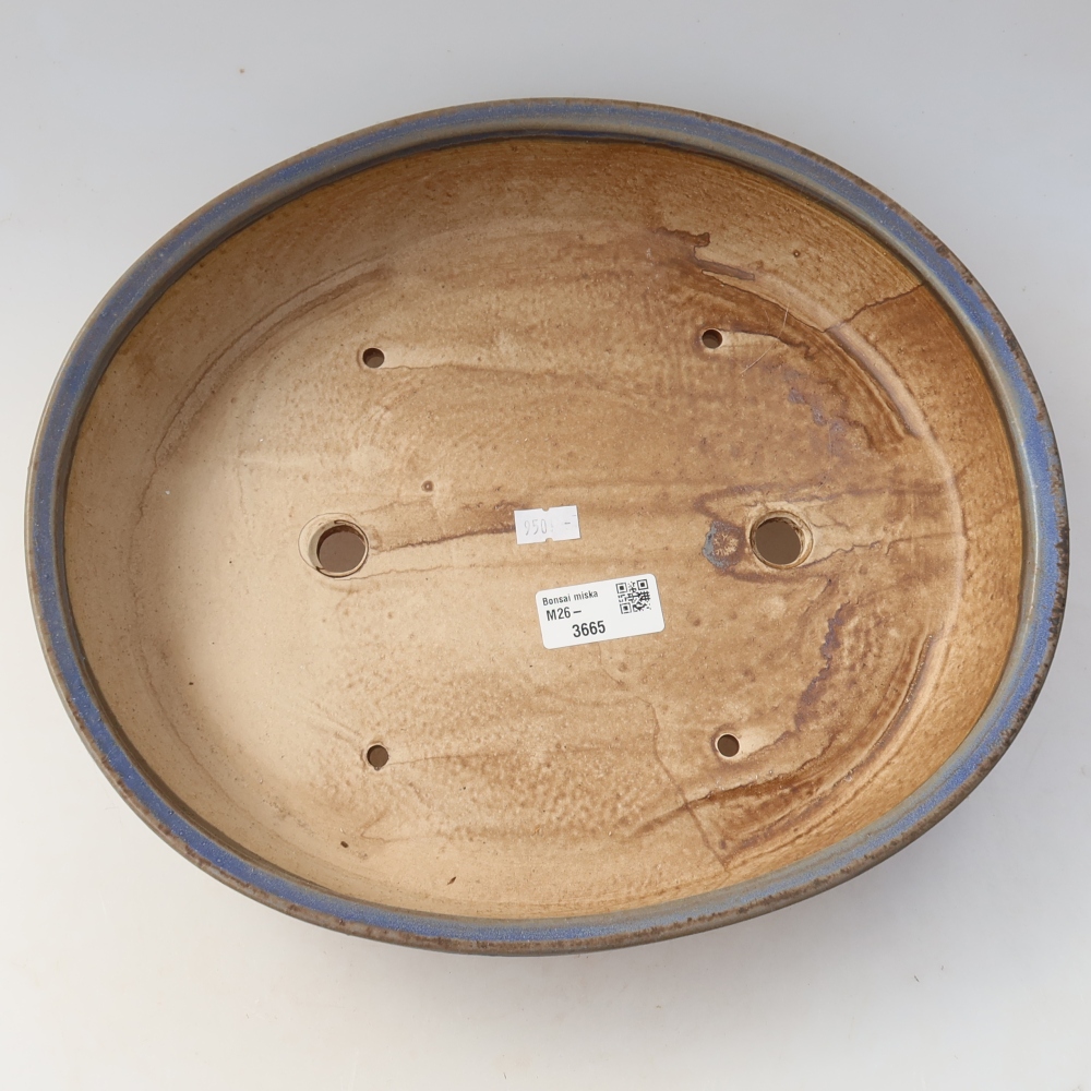 Keramik-Bonsai-Schale, 32 x 27,5 x 6,5 cm, Farbe: Blau