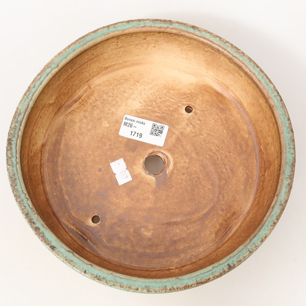 Bonsaischale aus Keramik 21,5 x 21,5 x 6 cm, grün
