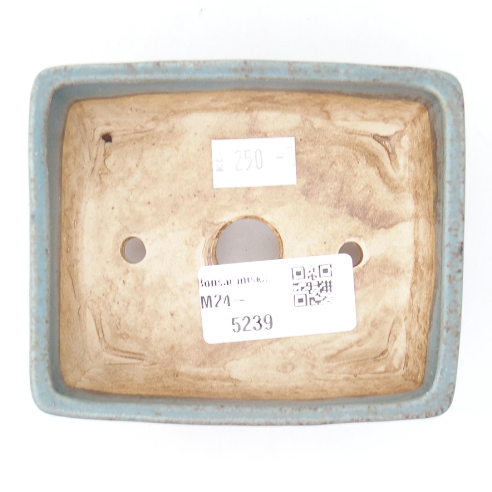 Bonsaischale aus Keramik 10 x 8,5 x 4 cm, Farbe blau