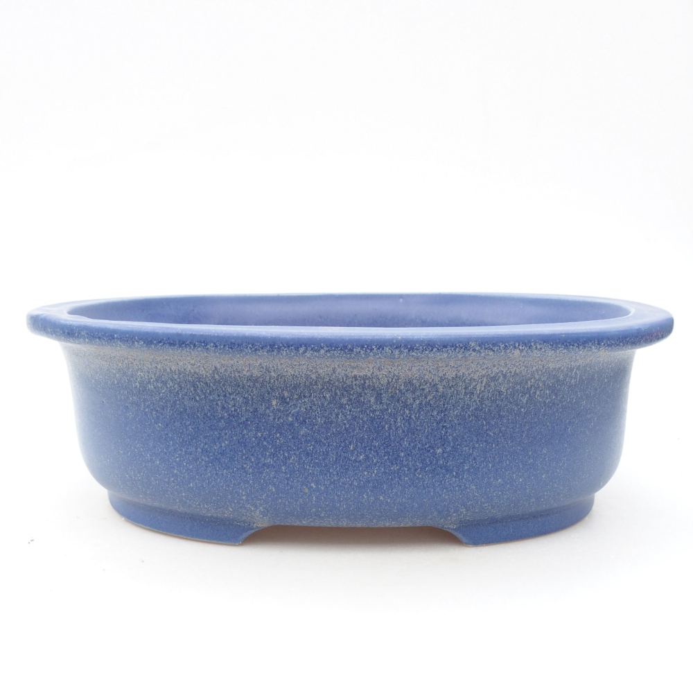 Keramik-Bonsaischale 26 x 22 x 8 cm, Farbe blau
