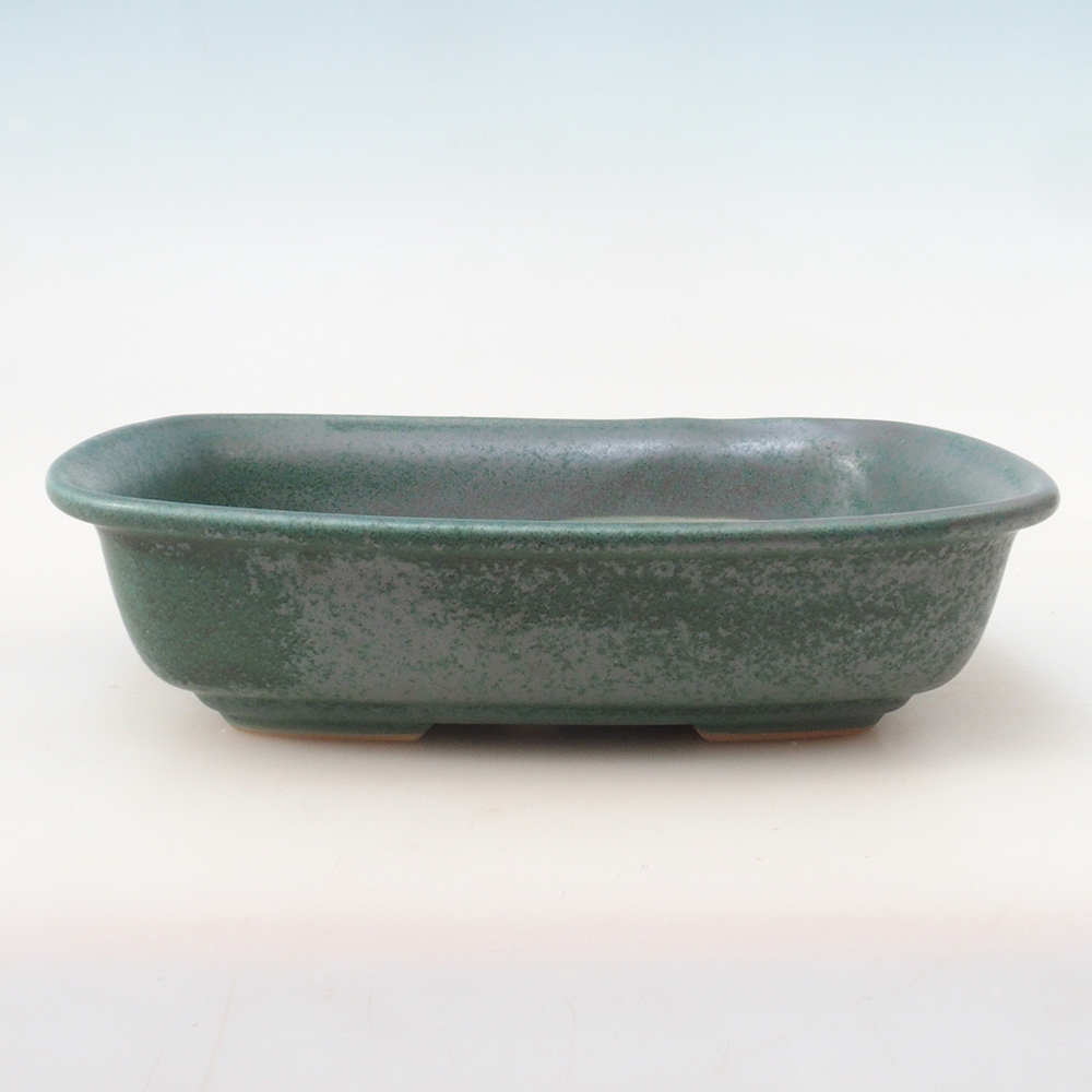 Bonsai-Schale + Unterschale H09 – 30 x 23 x 7,5 cm – grün