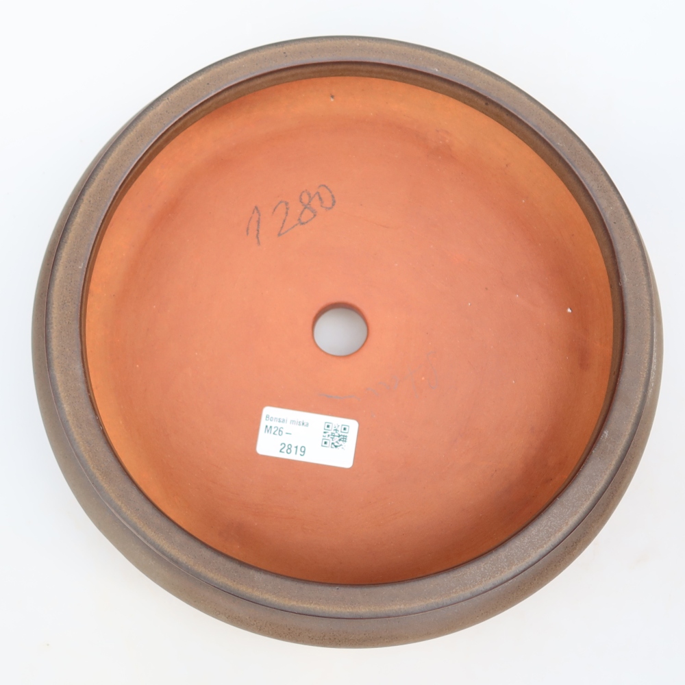 Keramikschale  23 x 23 x 7 cm, Farbe: braun
