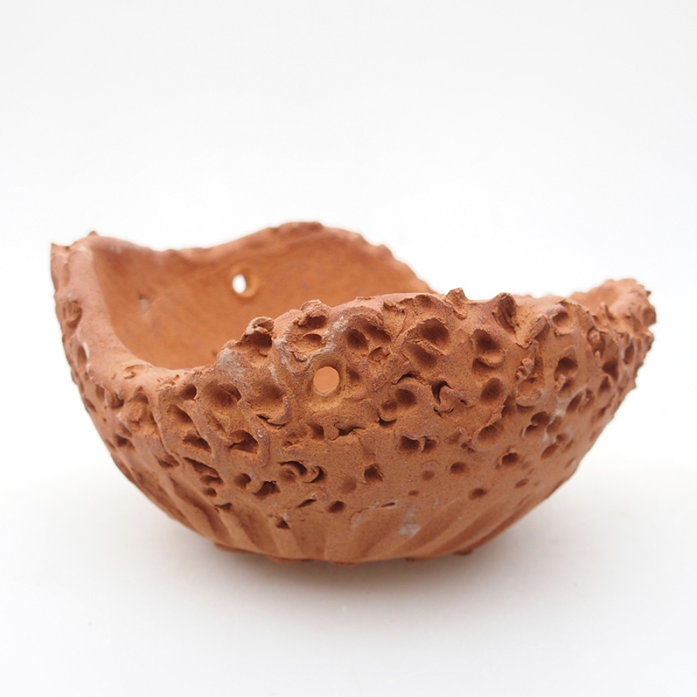 Keramikschale 13 x 14 x 7 cm, braune Farbe