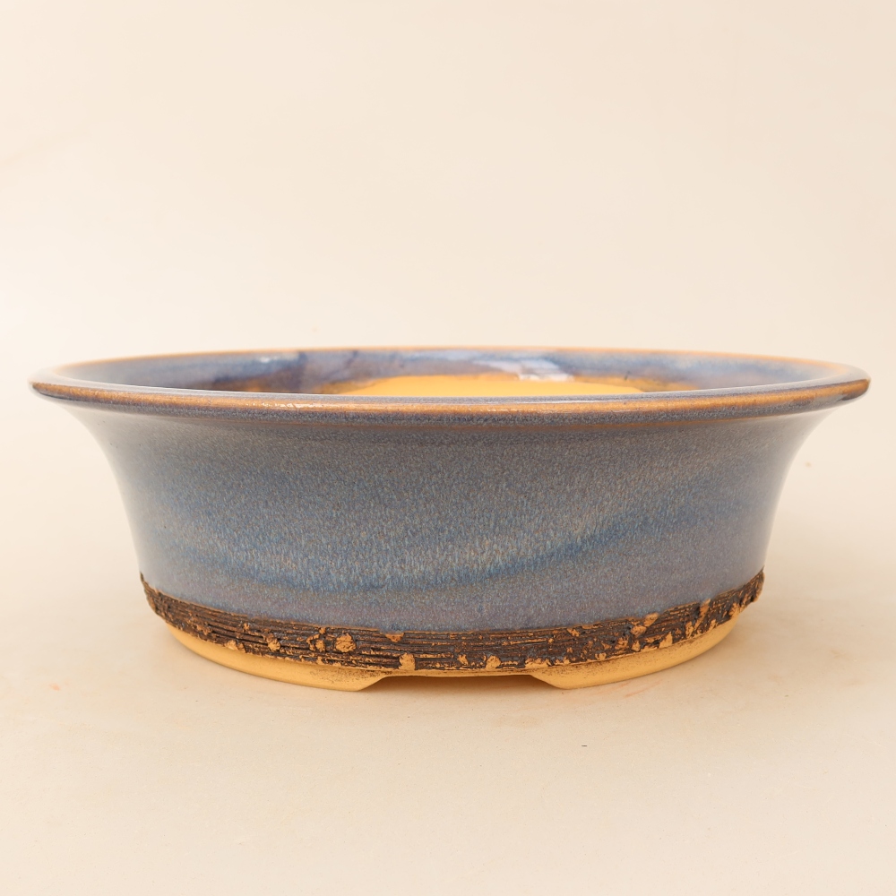 Bonsaischale aus Keramik 26,5 x 26,5 x 8 cm, Farbe blau