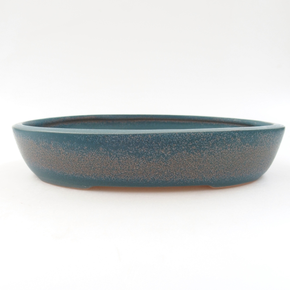 Keramik-Bonsaischale 22 x 17 x 4 cm, Farbe blau