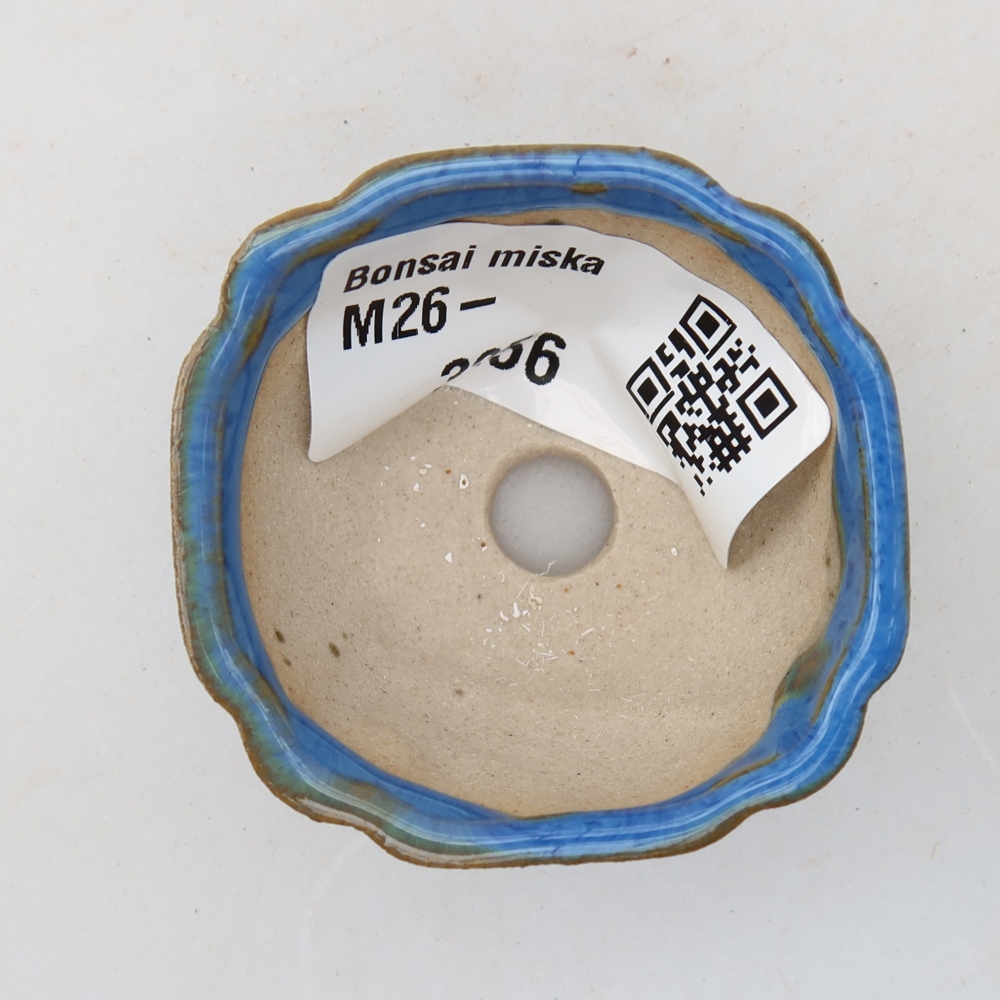 Bonsaischale aus Keramik 4,5 x 4,5 x 2,5 cm, Farbe blau