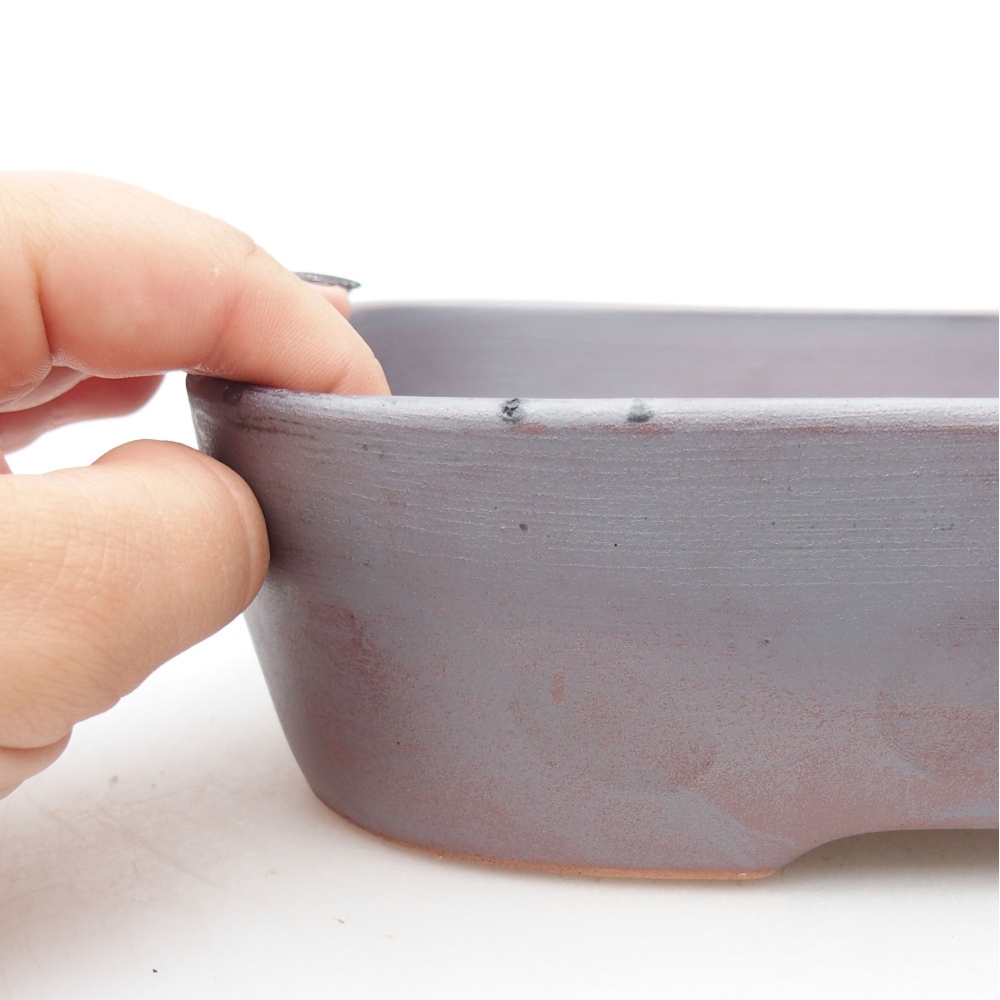 Keramik-Bonsaischale 23 x 17,5 x 5,5 cm, Farbe metallische