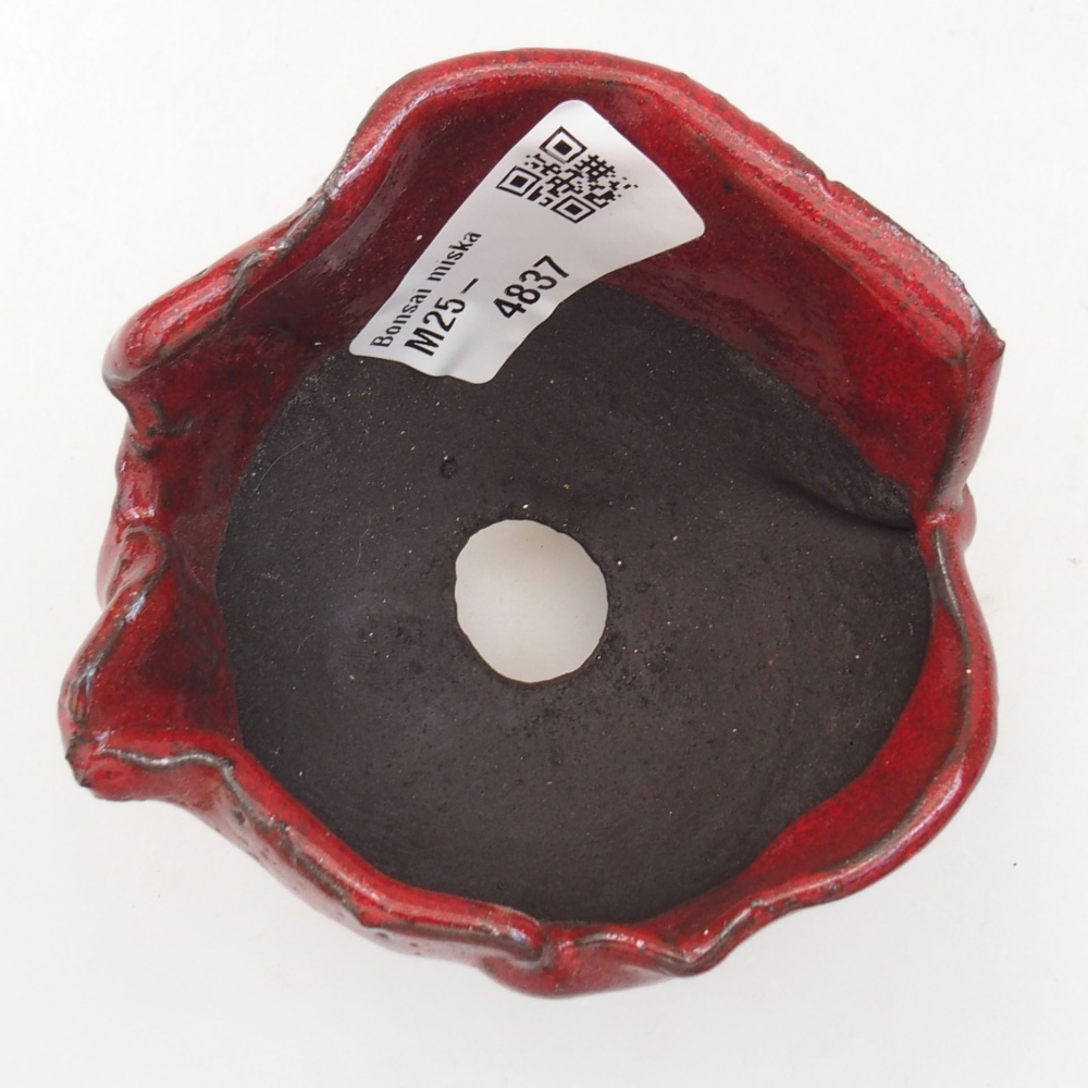 Keramikschale 7,5 x 7,5 x 6 cm, Farbe rot