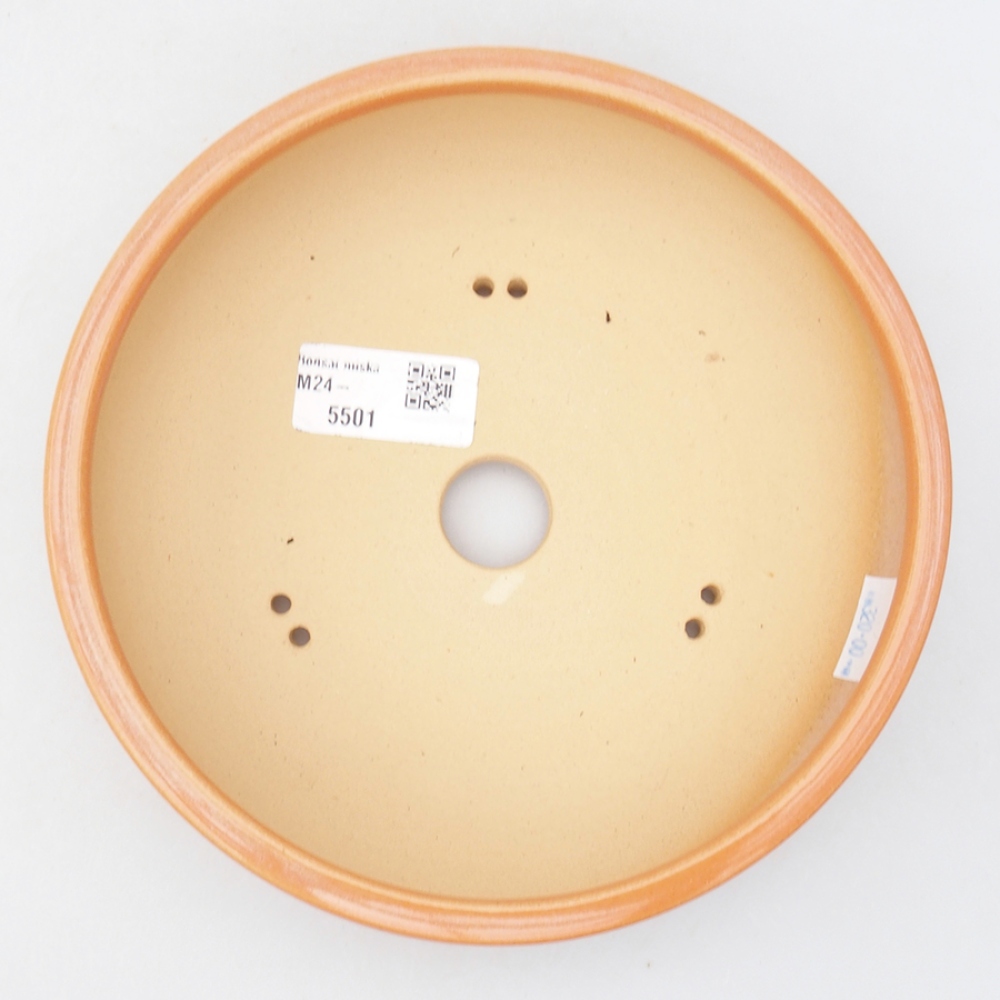 Keramik-Bonsaischale 17,5 x 17,5 x 5 cm, Farbe orange