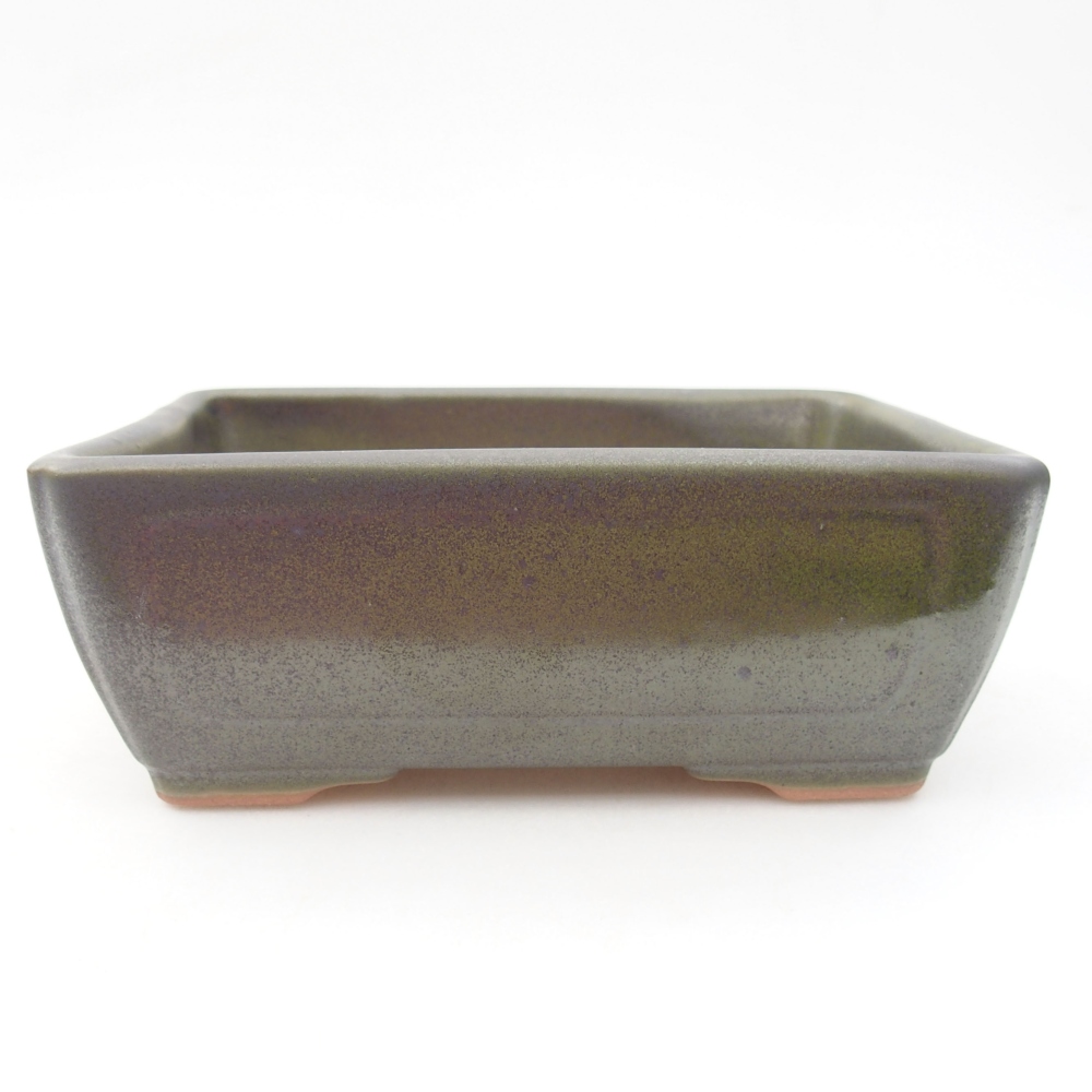 Keramik-Bonsaischale 16 x 12 x 6 cm, Farbe Grün