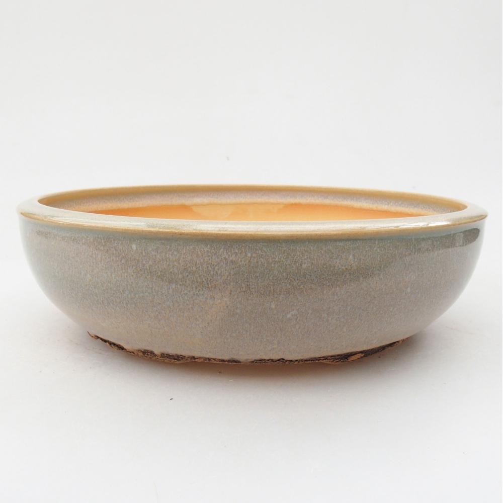 Keramik-Bonsaischale 20 x 20 x 5,5 cm, Farbe grün