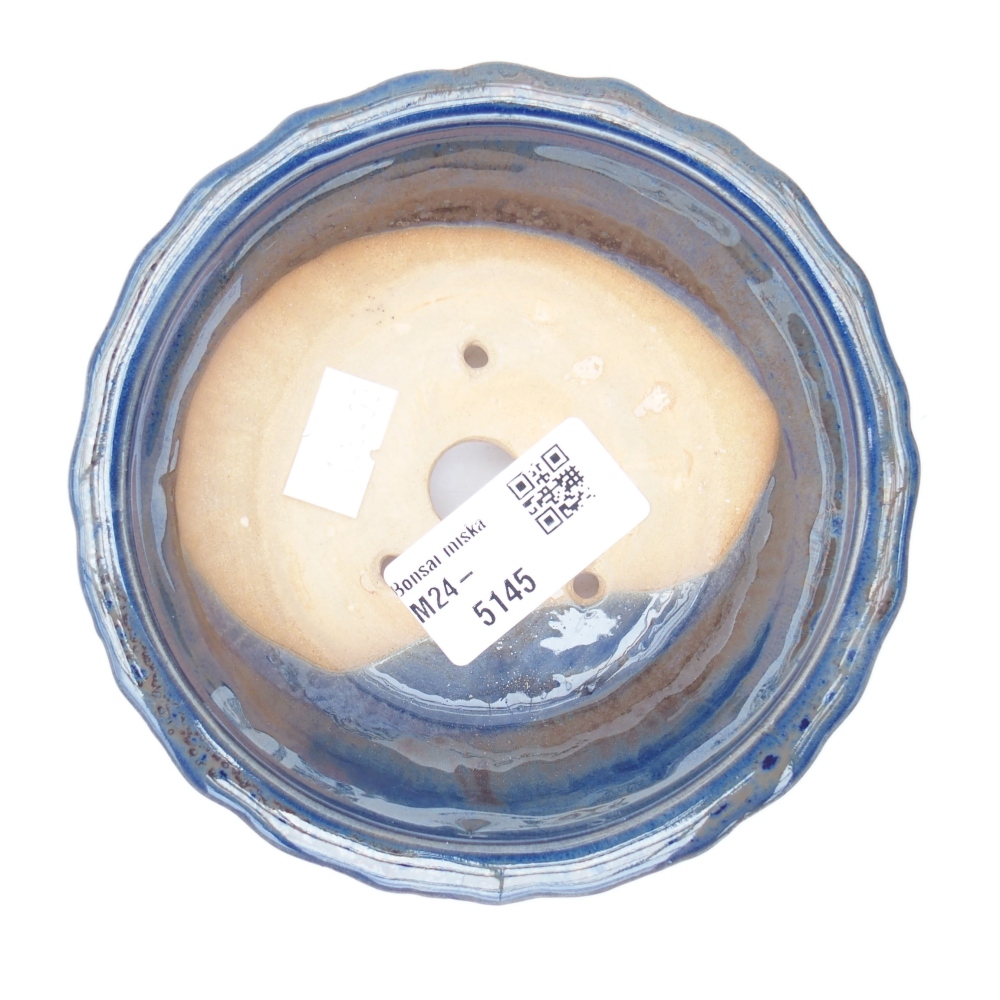 Keramik-Bonsaischale  11,5 x 11,5 x 5 cm, Farbe blau