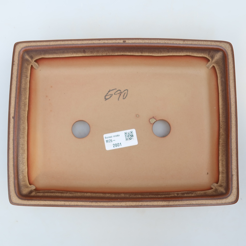 Keramikschale  26 x 20 x 5 cm, Farbe: braun
