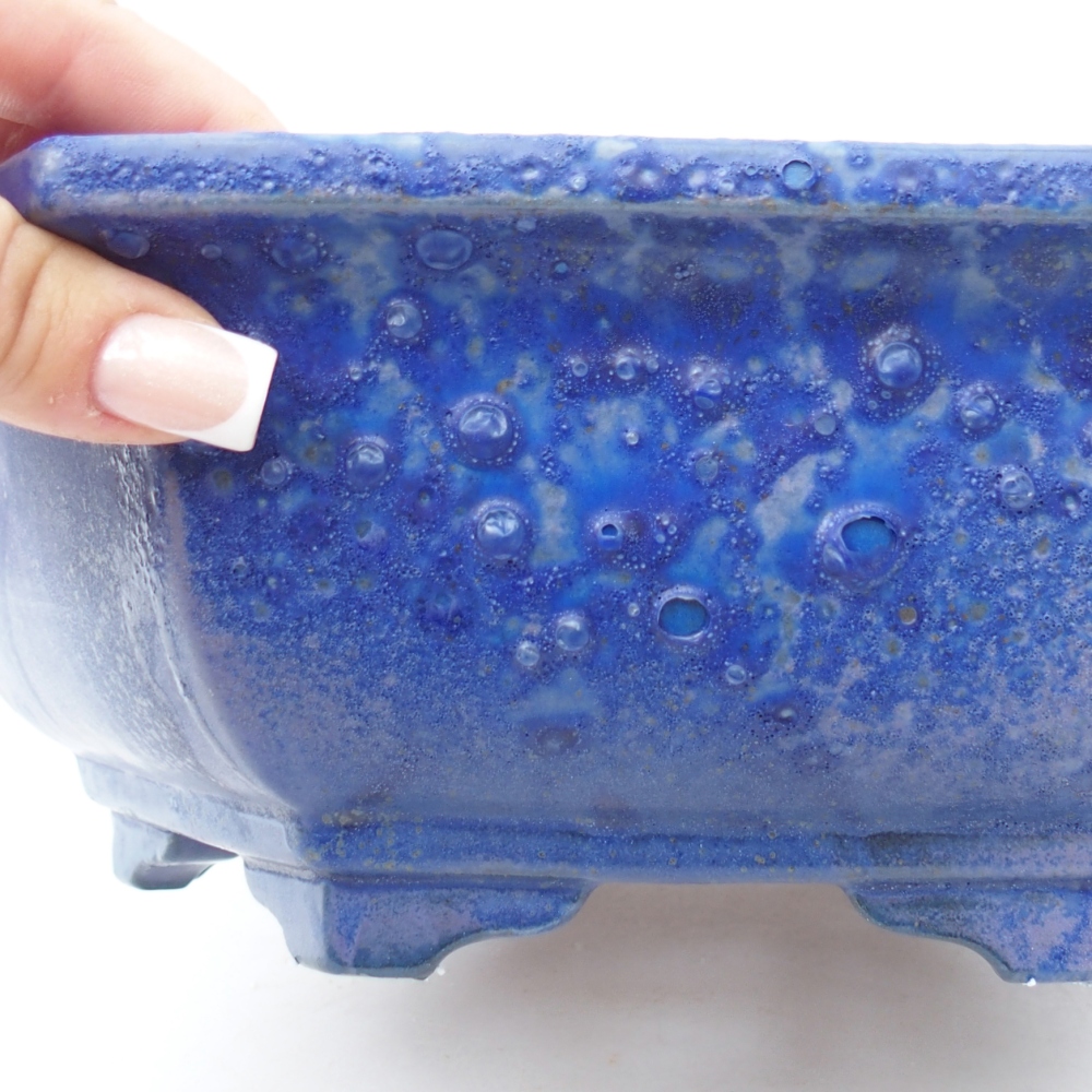 Bonsaischale aus Keramik 28 x 24,5 x 9 cm, Farbe blau