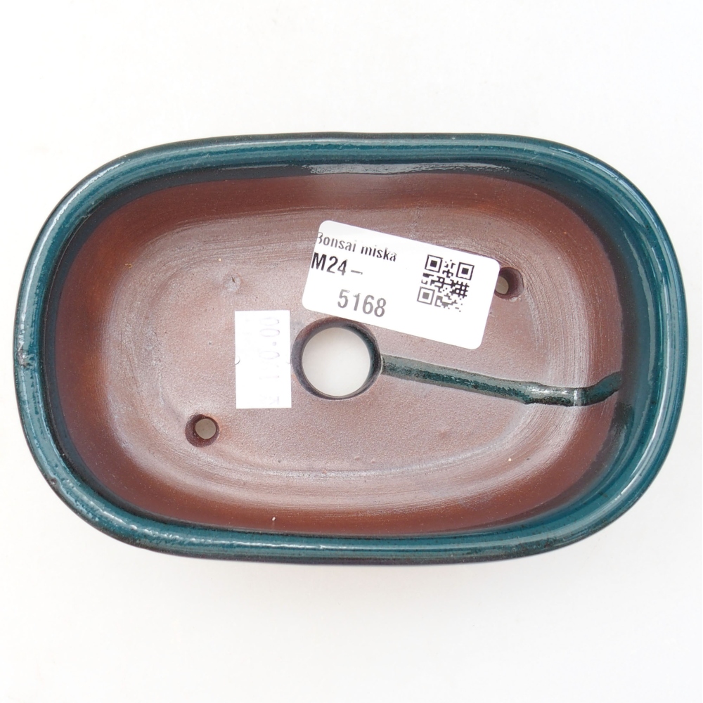 Keramik-Bonsaischale  13 x 9 x 4 cm, Farbe Grün