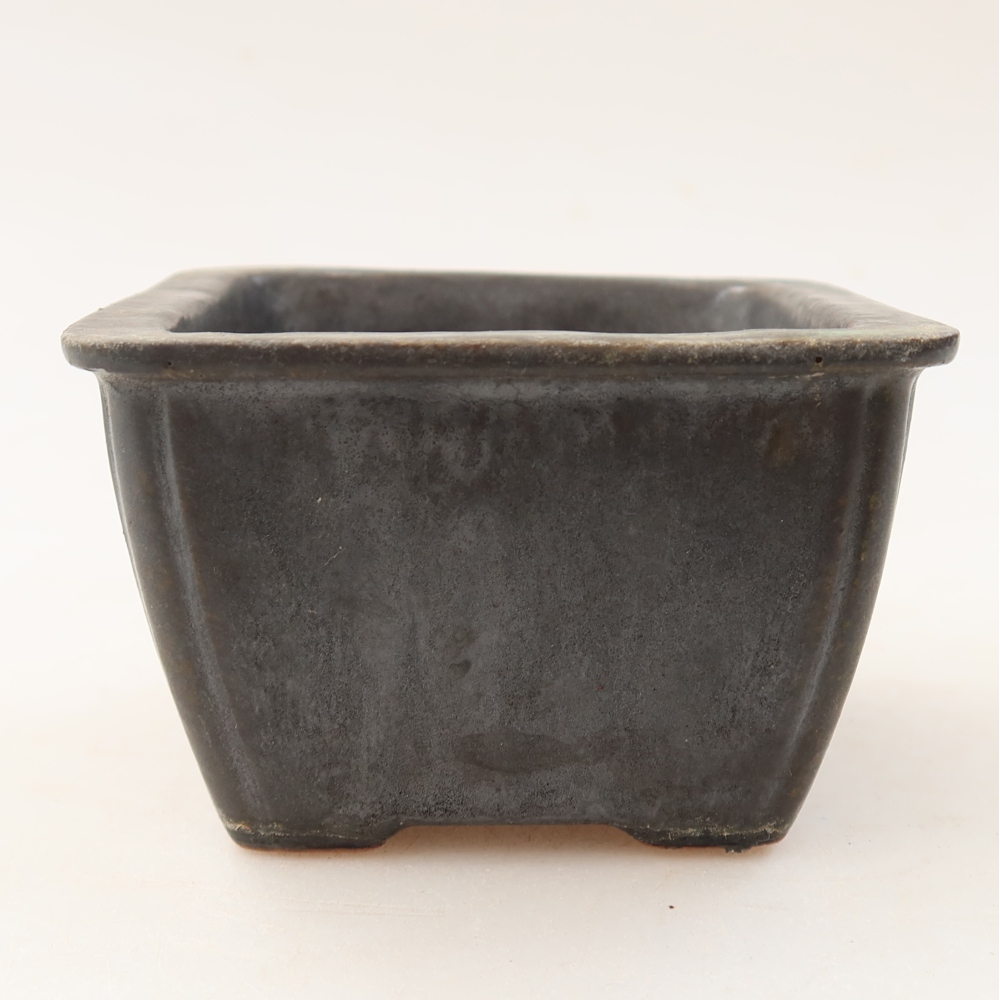 Bonsaischale aus Keramik 8,5 x 8,5 x 5,5 cm, braun