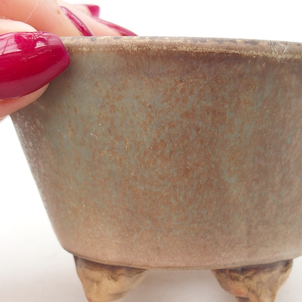 Bonsaischale aus Keramik 8 x 8 x 5,5 cm, Farbe Grün