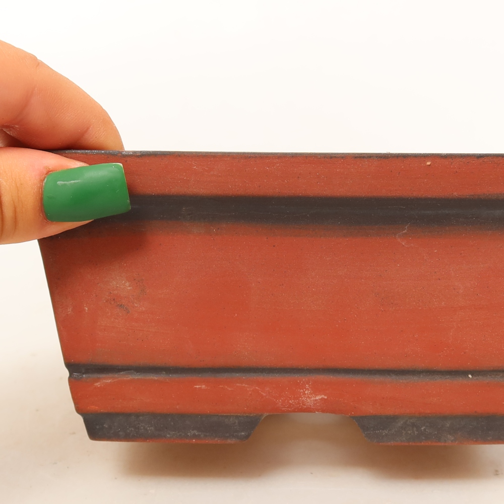 Keramikschale  14 x 12,5 x 7 cm, Farbe: Ziegelrot
