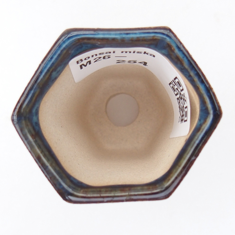 Mini-Bonsaischale 4 x 3,5 x 5,5 cm, Farbe blau