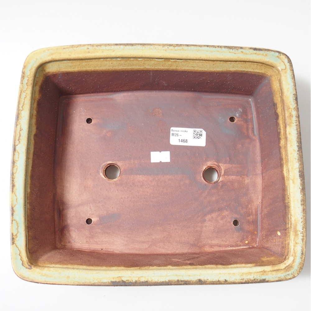Bonsaischale aus Keramik 29 x 24 x 8 cm, grün