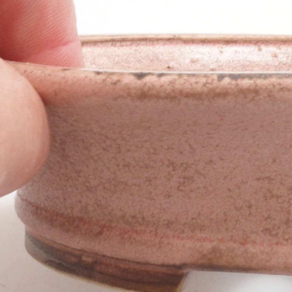 Bonsaischale aus Keramik 13,,5 x 12 x 3,5 cm, Farbe rosa