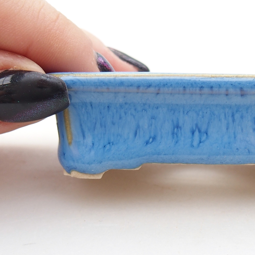 Mini-Bonsaischale 7 x 5 x 2 cm, blau