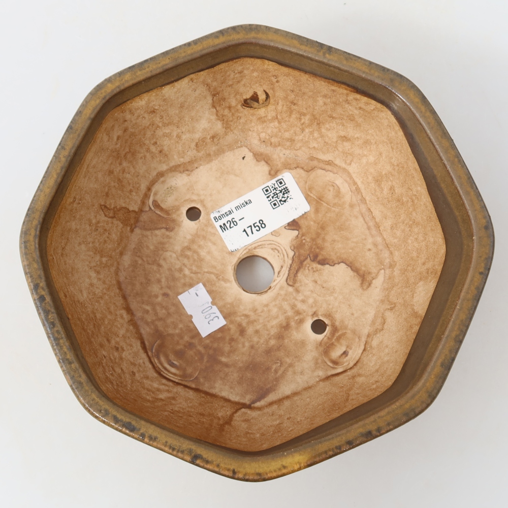 Keramik-Bonsai-Schale 17 x 16 x 6,5 cm, Farbe: braun