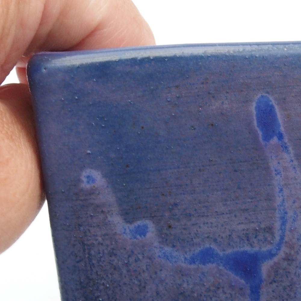 Keramik-Bonsaischale 9 x 9 x 12,5 cm, Farbe blau