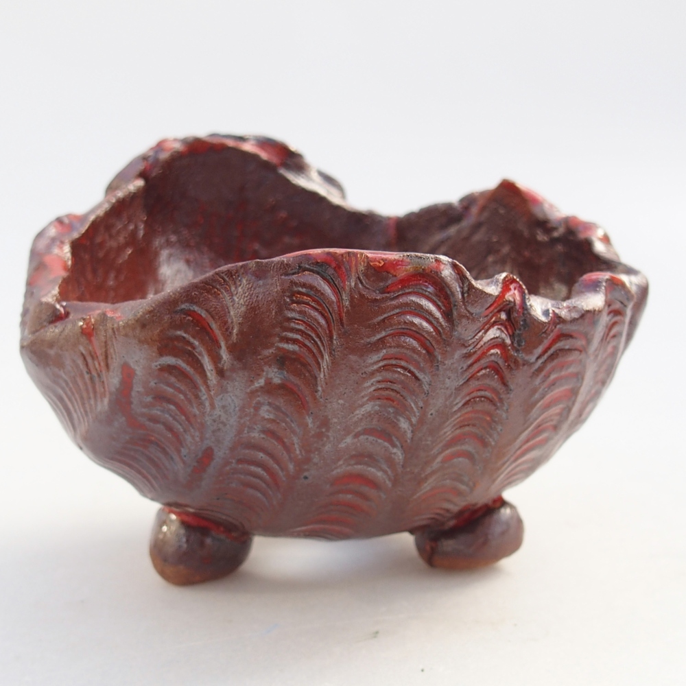 Keramische Muschel 10 x 10 x 8 cm , Farbe braun