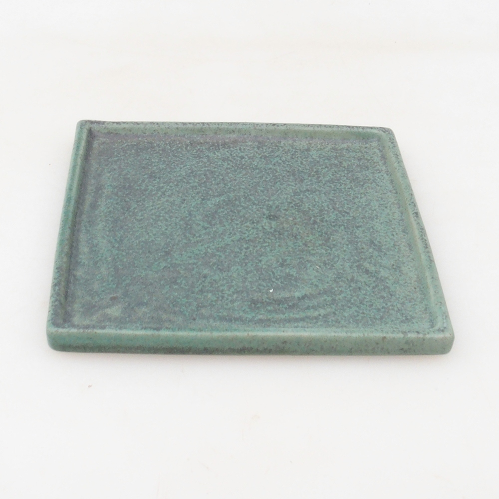 Bonsai-Schale quadratisch L – 14 x 14 x 1 cm – grün