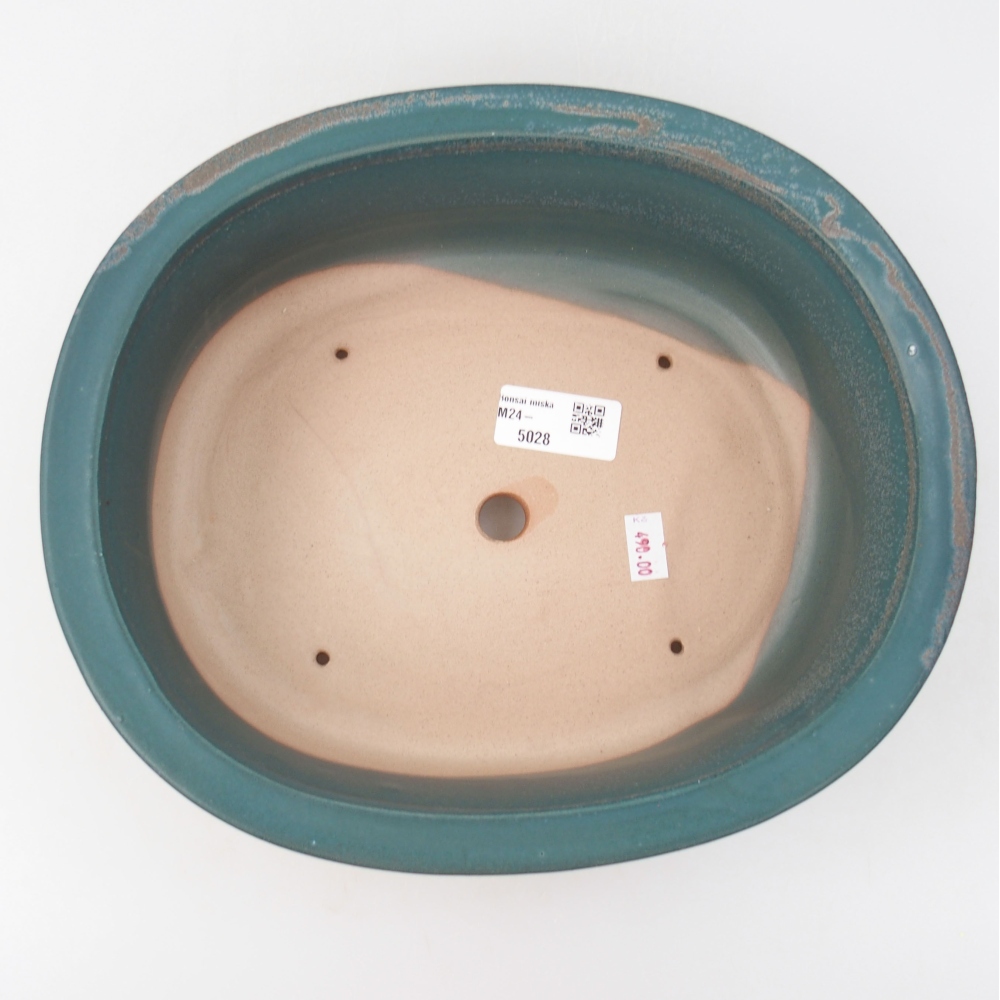 Keramik-Bonsaischale 26 x 22 x 8 cm, Farbe blau