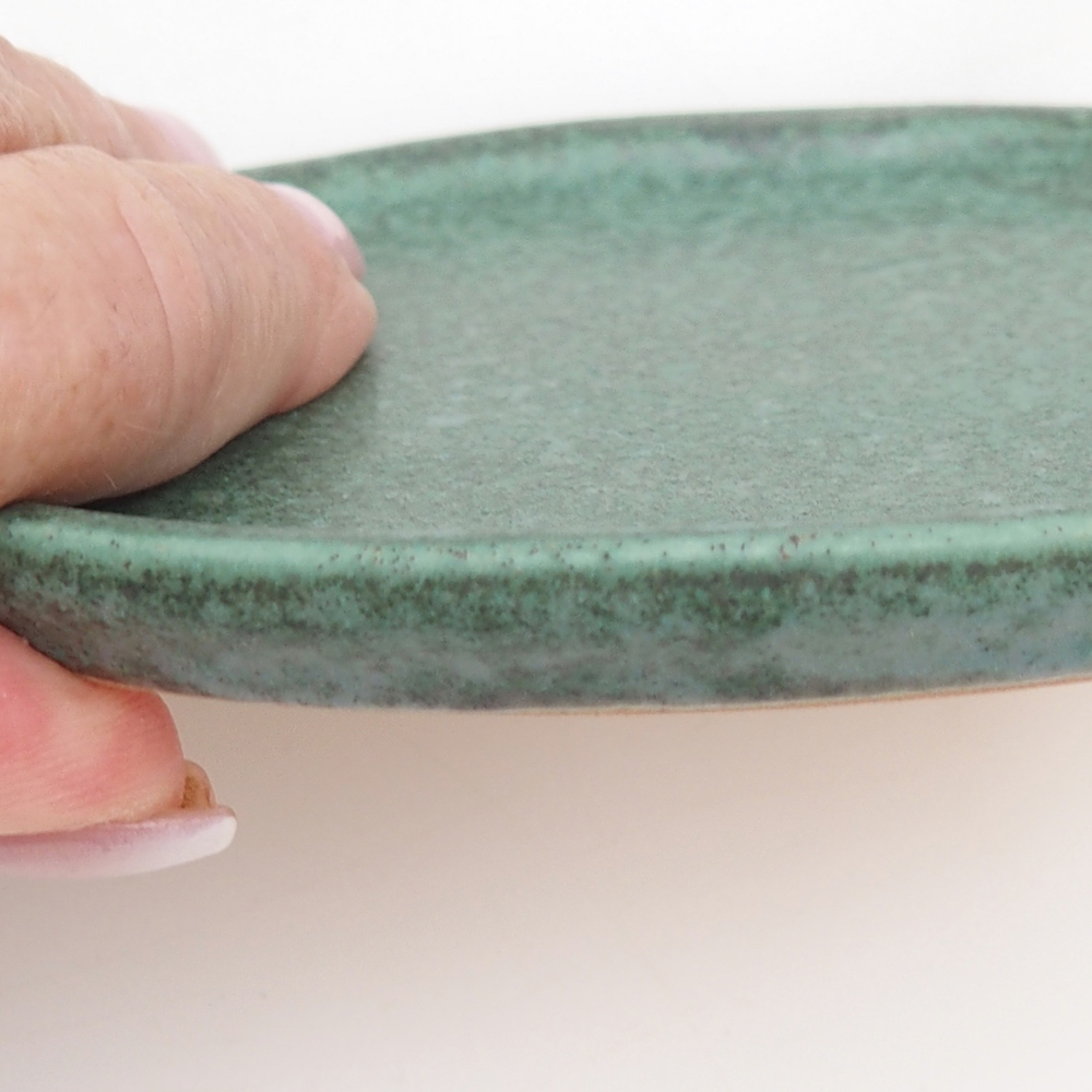 Keramische Untertasse H30 - 12,5 x 10,5 x 1 cm - grün
