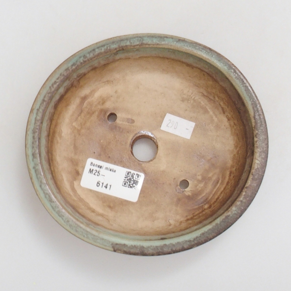 Bonsaischale aus Keramik 15 x 14 x 4 cm, Farbe Grün