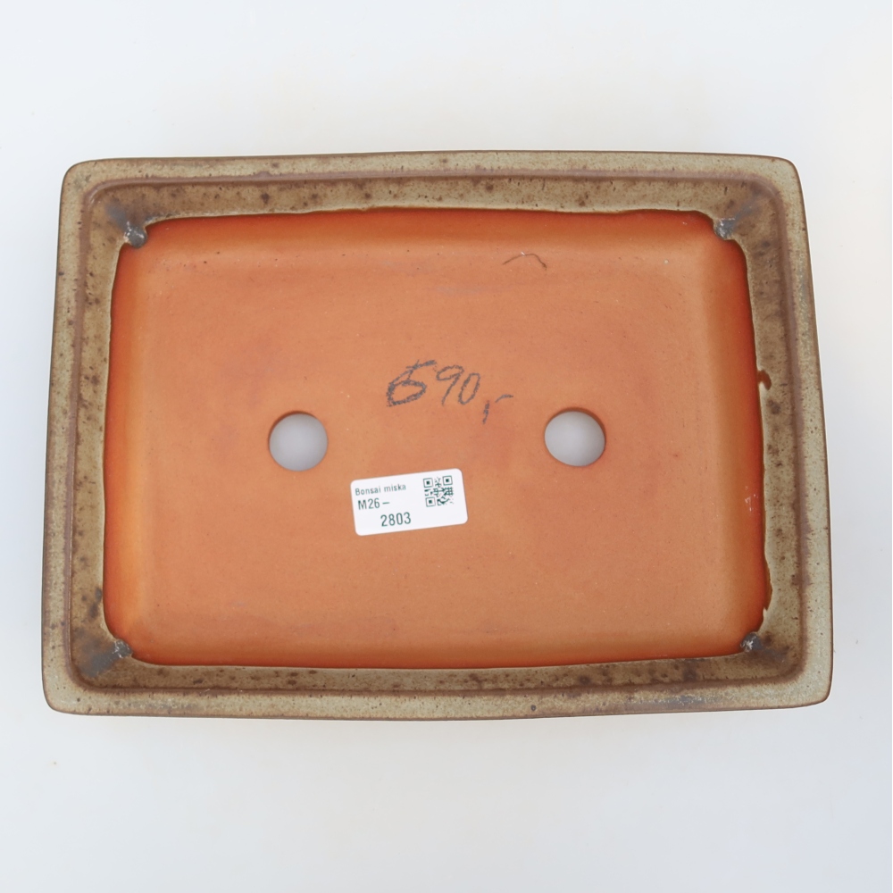 Keramikschale  26 x 20 x 5 cm, Farbe: braun
