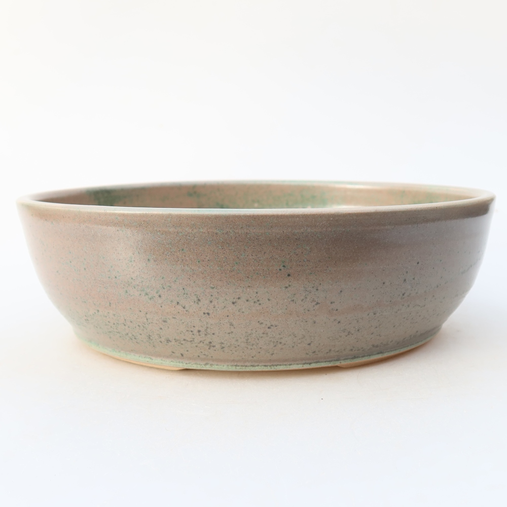 Keramik-Bonsai-Schale 20 x 20 x 6 cm, Farbe: Beige